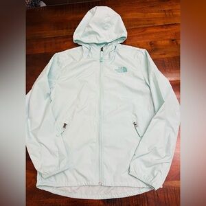 The North Face WindWall Mint Green Hooded Jacket Youth Large 14/16